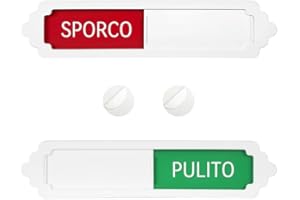 ANDCHI Segnaletica per lavastoviglie che commuta lo stato di pulizia/sporco, dimensioni 17,7 * 4 * 0,6 cm, con supporto adesivo e montaggio magnetico (XW, IT)