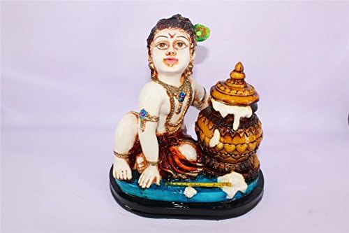 Hindu God Bal Krishna Statue Laddu Gopal Idol Gift Item