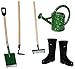 Produktbild alles-meine.de GmbH 1 Paar Gummistiefel - Miniatur - Maßstab 1:12 - für Puppenstube - Regenstiefel - Stiefel Gartendeko - Puppenhaus - Garten / Gartenschuhe Gärtnerin - Schwarze ..