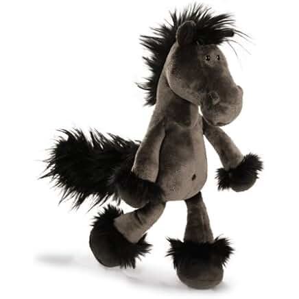 peluche cheval noir