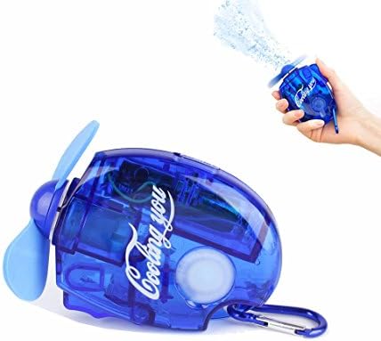 SZCSY Water jet fan Mini handheld air conditioning fan Pocket Spray Mist Water Bottle Fan Portable with Carabiner