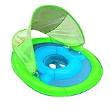 Mensaje de seguridad: cuenta con válvulas de seguridad para niños, doble cámara de aire y un muelle interior patentado que proporciona una mayor estabilidad en el agua. El toldo extraíble tiene laterales de malla y ofrece protección solar UPF 50+.