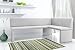 Produktbild Eckbank Omega weiß 200 x 140 cm rechts