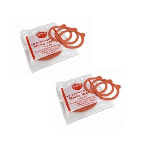 Viva-Haushaltswaren - 20 Einkochringe / Weckringe / Einmachringe 74x86 mm für Weckgläser / Rundgläser 80 mm