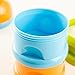 Tofern BPA free Cute Cartoon Frog Shell Portable Baby Infant Feeding Milk Powder &Food Bottle Container 3 Cells Grid Box - Light Color