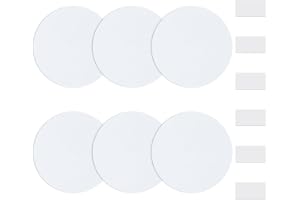 UFURMATE Rund vägghålsskyddsplatta 6 st PVC-plast takskydd tomt rund dekorativ väggplatta för hål, repor (rent vit, 95 mm)