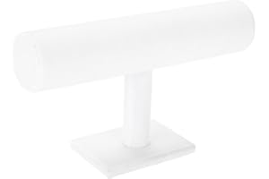 OVAQUIXI Smycken T Bar Stativ Elegant Display Rack för Armband Halsband Klockor Organiserad Hem Collection Vit 1 Enhet