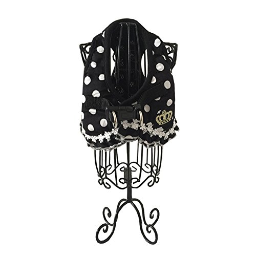 Preisvergleich Produktbild Pineocus Dot Damen Stil Pet Hunde Brustgeschirr schwarz S