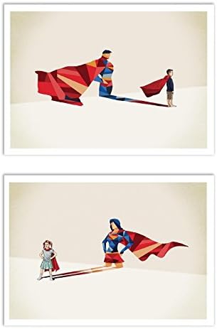 2 Art-Posters 30 x 40 cm - Duo Super Heroes - Jason Ratliff