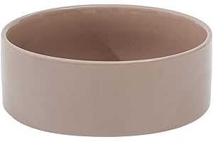 Havniva Ceramic Dog Bowls for Large Breed Dog Dish Pet Food and Water Bowl (Single Bowl - Brown Coffee, 21cm)