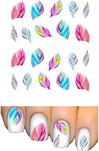 Hot Sale Women Beauty Feather Nail Art, Water Transfer Nail Art, Stickers Tips, Feather Decals