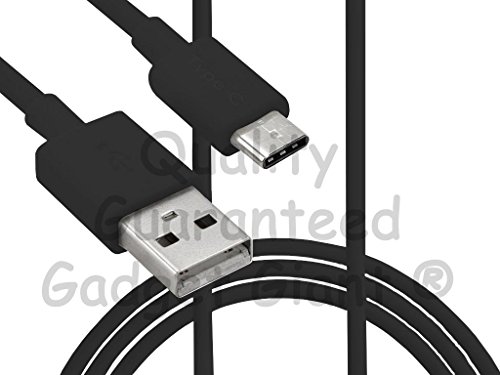LG Nexus 5X Höchste Qualität 1m superschnelles Type-C USB-Datenkabel - Ladekabel - Daten-Synchronisierungskabel - Datenübertragungskabel - Schwarz / Black - Von Gadget Giant®