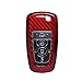 Produktbild Kwak's Autoschlüssel Abdeckung Echt Carbon Schlüssel Shell für Ford Mondeo Edge Mustang Smart Keyless Protector Autozubehör Schlüsseletui(rot)