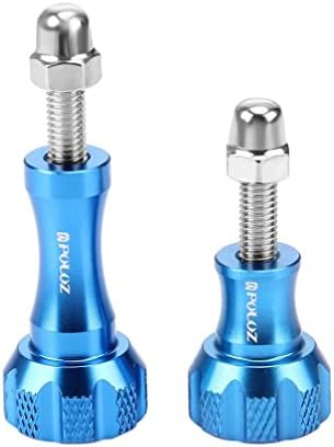 Thumbscrew Set for Gopro HERO5/HERO4 Session/HERO 5/4/3+/3/2/1,Diadia Thumb Screw Bolts PULUZ Metal Thumb Knob Stainless Bolt Nut Screw Set (Blue)