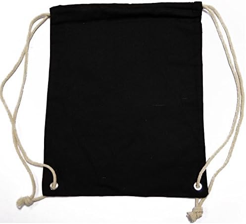 Modern Cotton Bag Cloth Bag with Draw String Gym Bag Black 36X46 Cm 50 Bags