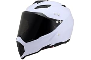 Woljay Off Road Helm Motocross-Helm Motorradhelm Motocrosshelme Fahrrad ATV (XL, Weiß)