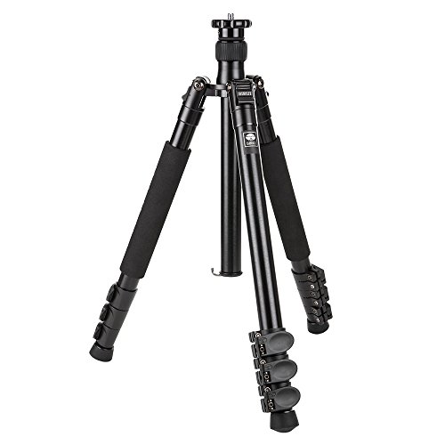 Sirui ET-2004 Reise-Dreibeinstativ (Alu, Hhe: 144 cm, Gewicht: 1,65 kg, Belastbarkeit: 12 kg, inkl. Tasche, Gurt)