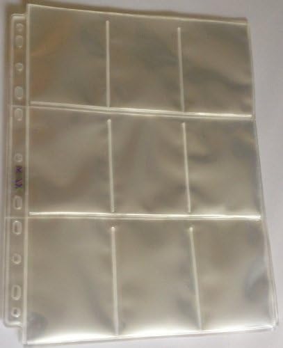 Robin Hood Direct Max Protect Trading Card 9 Section Storage Spare Album Pages (Pack of 10)