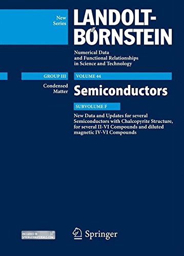 New Data and Updates for several Semiconductors with Chalcopyrite Structure, for several II-VI Compounds and diluted magnetic IV-VI Compounds: Condensed Matter, Semiconductors Update, Subvolume F: 44F
