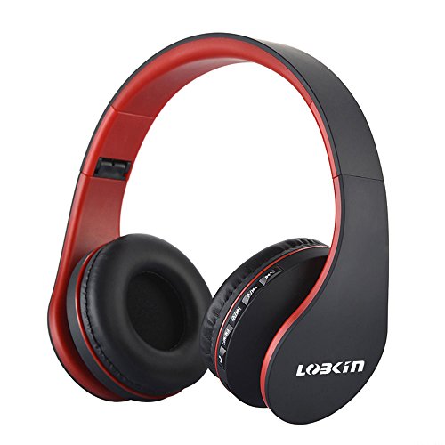Cuffie Bluetooth LOBKIN Auricolari Stereo con Microfono Bluetooth 4.1 Pieghevole Over-Ear Senza Fili Cuffie co