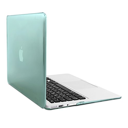 kwmobile Crystal Hülle für Apple MacBook Air 13" (ab Mitte 2011) Hard Case - dünne durchsichtige transparente Schutzhülle Cover Tasche Mintgrün Transparent