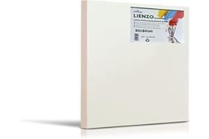 TIME HOME DEVELOPMENT Toile à peindre avec cadre épais 100% coton - grande variété de tailles (80x80cm), blanc