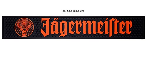 Preisvergleich Produktbild Jägermeister Barmatte Gummimatte Bar Unterlage Untersetzer - schwarz ca 52,5 x 8,5cm