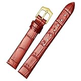 Komfortable Red Armband-Bügel-Armband für Frauen 6mm Uhrenarmband echtes Leder