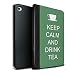 Produktbild STUFF4 PU-Leder Hülle/Case/Brieftasche für Apple iPad Mini 4 tablet / Tee Trinken/Grün Muster / Bleib Ruhig Kollektion