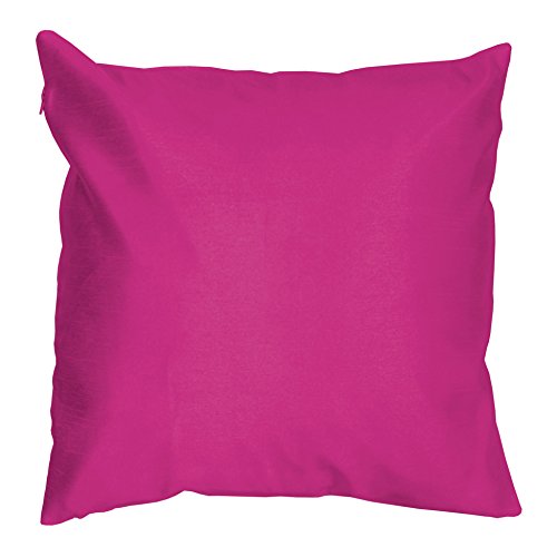 Douceur D'Intérieur - 1603540, Kissenuberzug , 40 X 40 Cm , Soiry , Shantung Unifarben , Rosa