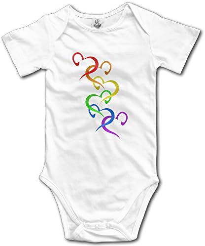 Hearts Of PRIDE Infant Short Sleeve Bodysuits Romper -  White - 