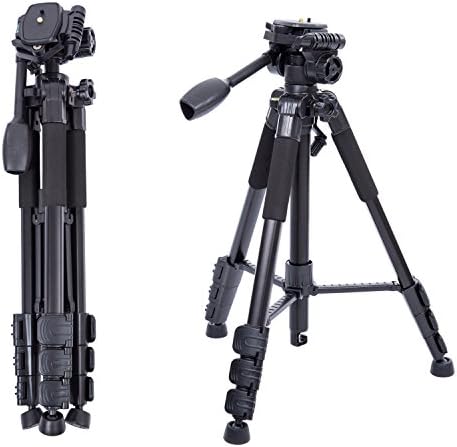Goin New Q111 Portable Professional Light Weight Traveler Tripod with Pan Head for Camera DSLR DV Canon Nikon Sony,Black Max Loading 3KG