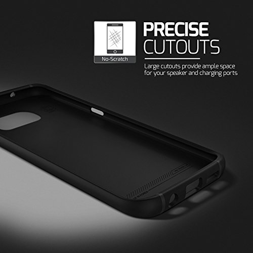 Funda Galaxy S7 Edge VRS Design - Funda Silicona Protectora  Negro  Flexible TPU  Carcasa Choque Absorci  n Cover movil Ultra Fina  Single Fit  para Samsung Galaxy S7 Edge 2016