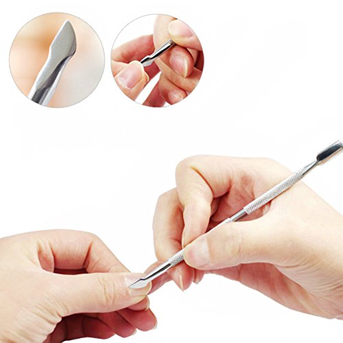 MINSCANA® Nagelhautschieber Nagelhautmesser Nagellackentferner Hohlmeißel Hautmesser Doppelseitig für Maniküre & Pediküre - 6