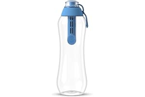 Dafi Soft Filter Bottle with Carbon Filter Color Blue 0.5 L - BPA free, eliminates the taste and smell of chlorine, leak-proof stopper - Water bottle for school, work, gym - Made in Poland