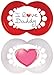 MAM Style Pack of 2 Soothers 6+ Months (Available in Pink or Blue) (I love Daddy Red)