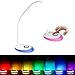 Produktbild Schreibtischlampe LED verstellbar [256 Farben], Keeda Licht-Nacht wiederaufladbar [3 Helligkeit verstellbar], LED Tischleuchte, Schutz Okular