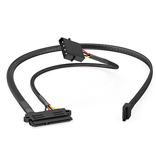 KabelDirekt 22-Pin SATA auf 4-Pin Molex Stromkabel 30 cm und 7-Pin SATA 3 Datenkabel 6 Gbit/s 60 cm