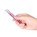 Anself 2Pcs/set Straight/Curved Nail Tweezers Nippers Tools Eyelash Extension Tweezers Pointed Clip Makeup Tools