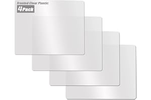 Fotouzy Clear Flexible Plastic Cutting Board Mats Set, Frosted Clear Kitchen Cutting Board Clear Mats 15 x 12 inches, Set of 4