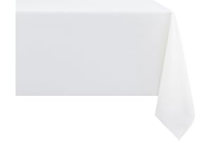 mosayt Mantel Mesa Rectangular Mantel Antimanchas Liso Manteles Impermeabl Blanco Manteles Muy Grandes 140 X 300 cm Protector Mesa Comedor Decoracion Salon