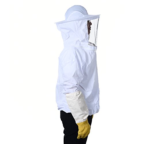 Imkerjacke Schutzkleidung mit Bienenhut und Schleier aus Polyesterfasern (weiß) - 3