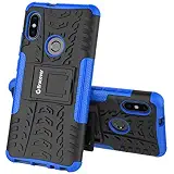 Bracevor Hybrid Back Cover Kickstand Case for Xiaomi Redmi Note 5 Pro - Blue | Rugged Defender