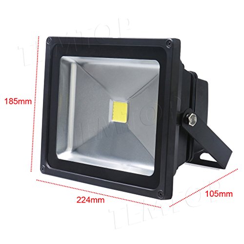 Auralum® 30W Super Hell 230V IP65 Wasserdicht Schwarz Kaltweiß LED Außenstrahler Fluter Flutlicht - 6