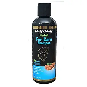 Wuff Wuff Herbal Fur Care Dog Shampoo with Conditioner for Short Coat Dogs ? Soft and Nourished Fur, Shiny Coat, Maintains Overall Skin Health, Natural Floral Fragrances, Vegan & Cruelty Free, 200ML