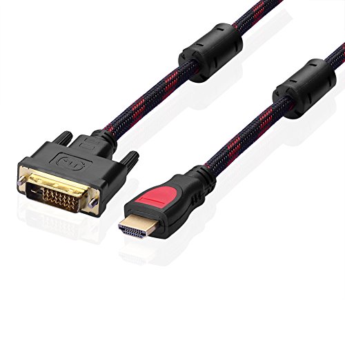 SIENOC HDMI auf DVI-D 24+1 Kabel FULL HD 1080p PC zu Monitor Beamer TV Adapter 4.5FT