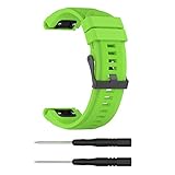 feiledi Trade 26 mm Silikon-Armband für Garmin Fenix 5X, Descent Mk1, Fenix3 HR, Quaitx3, Tactix Bravo Armbanduhr mit Werkzeug