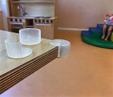 Premium Tischeckenschutz, 2-teilige Kantenschützer zum Vermeiden von Kopfverletzungen an scharfen Tischecken, Tischkantenschutz Baby, Made in Sweden: Eckenschutz transparent mit starkhaftendem 3M Klebeband (8 Stück) - 3