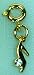 Millennium CINDERELLA Gold Dangle - Nail Art/Nail Charm/Nail Dangle