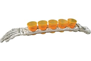 VEGAOO ESPA 5 Verres à Shooter avec Plateau Bras 48 cm Halloween - Orange - Taille Unique